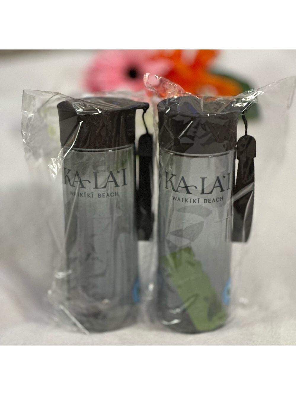 SET OF SEVEN 20 OZ GRAY DRINK TUMBLERS FROM OAHU HAWAII KA LA’I WAIKĪKĪ BEACH